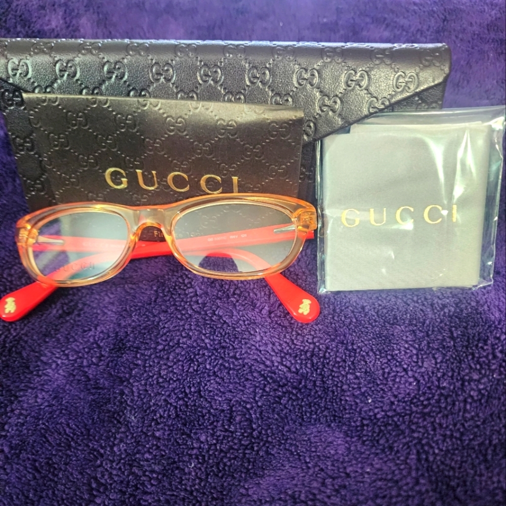Gucci Orange and Red Kids Eyeglasses